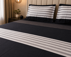 Slate & Ivory Bedsheet Set - 3pcs - Burgundy