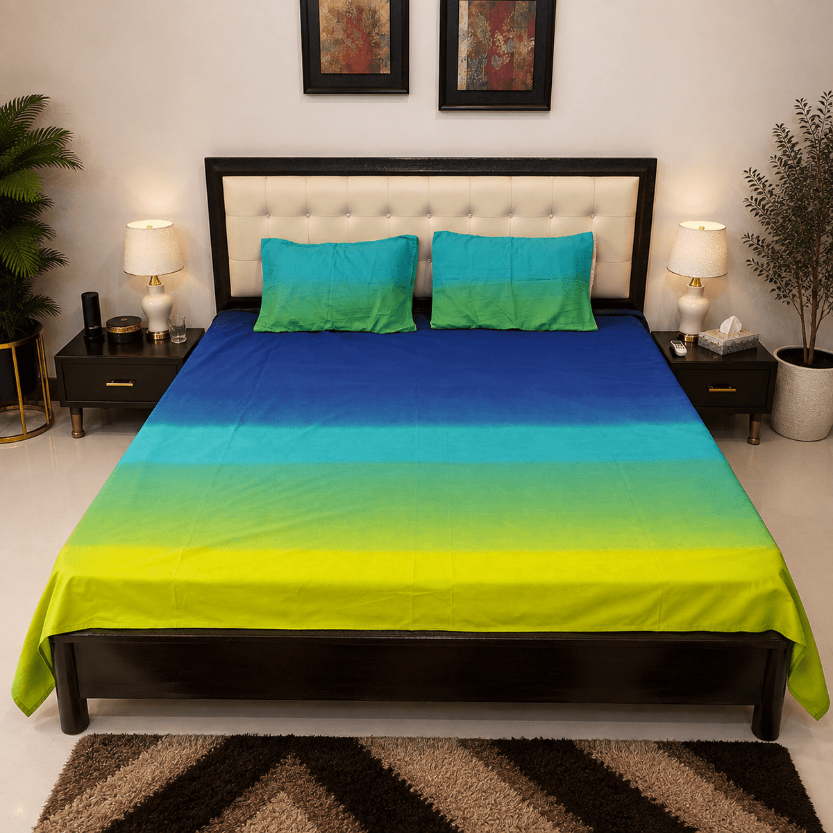 Sunset Blush Bedsheet Set - 3 Pcs - Burgundy